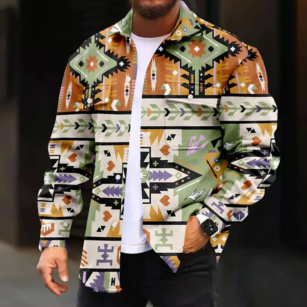 Fashion Individual Casual Printed Men's Jacket