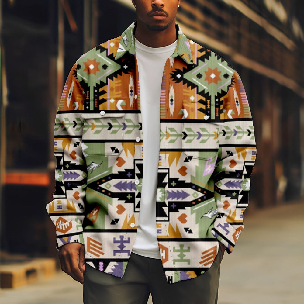 Fashion Individual Casual Printed Men's Jacket
