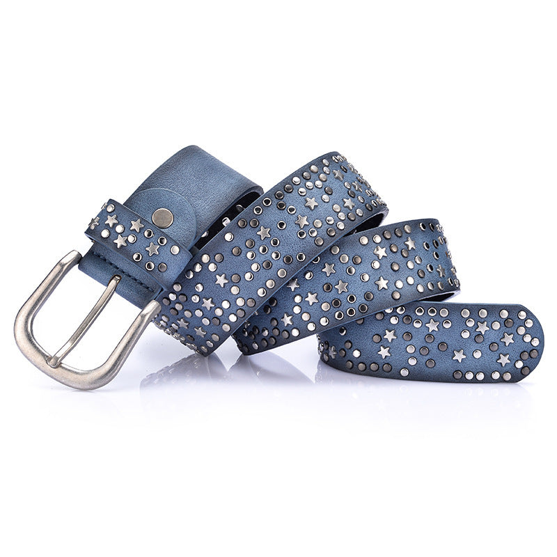 Cool rivet women's belt