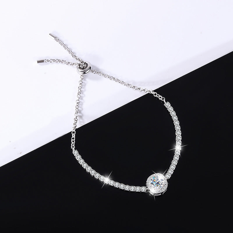1 Karat Silver Moissanite Galaxy Bracelet