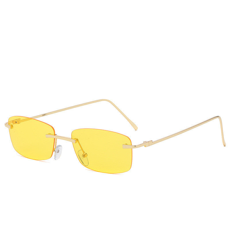Fashion Rimless Cut-edge Sunglasses Ocean Lens