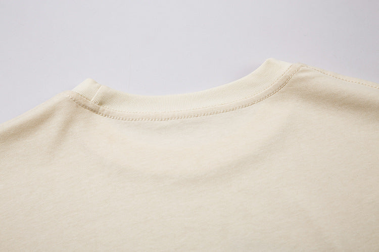 Fashion Graffiti Letter Short Sleeve Men Clothing