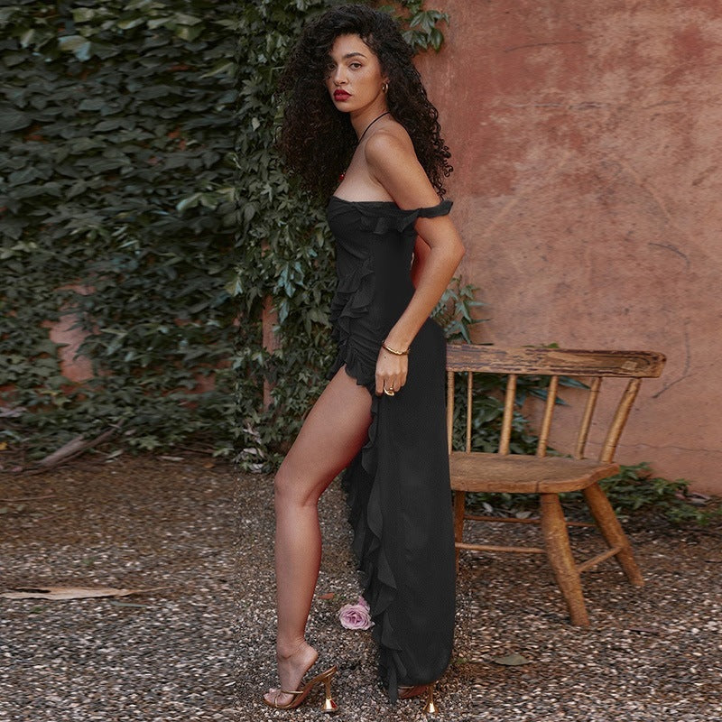 Female Summer Fashionable Stringy Selvedge Stitching Temperament Dress - Urban Stylez Outlet