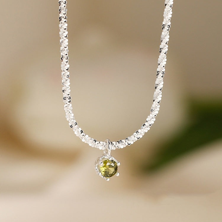 Women's Moissanite Single Diamond Necklace - Urban Stylez Outlet