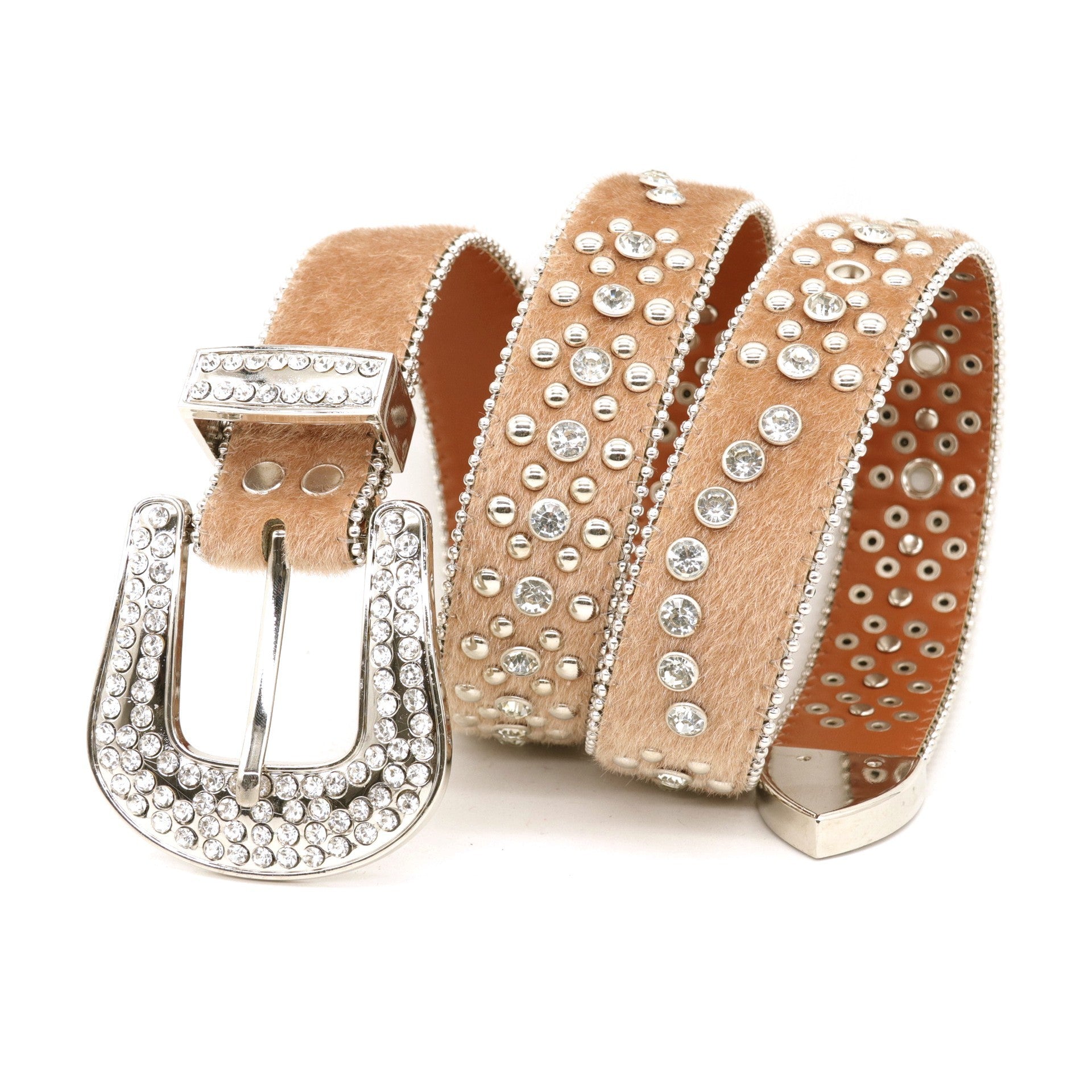 Fashion Personality Rhinestone Men's Belt Handmade