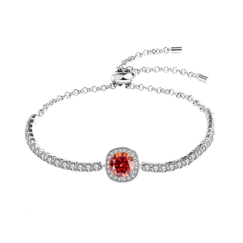 1 Karat Silver Moissanite Galaxy Bracelet