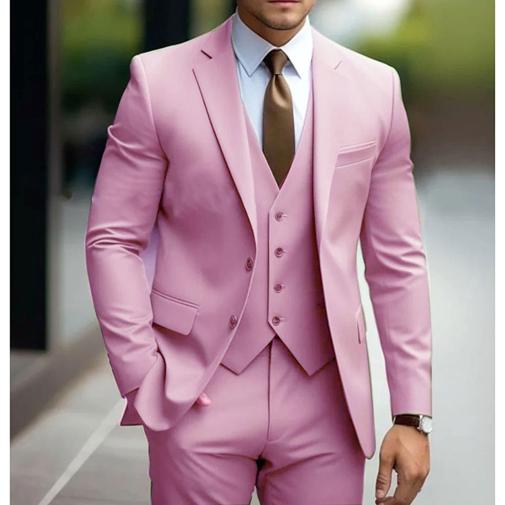 Luxury Business Casual Men's Three-piece Suit