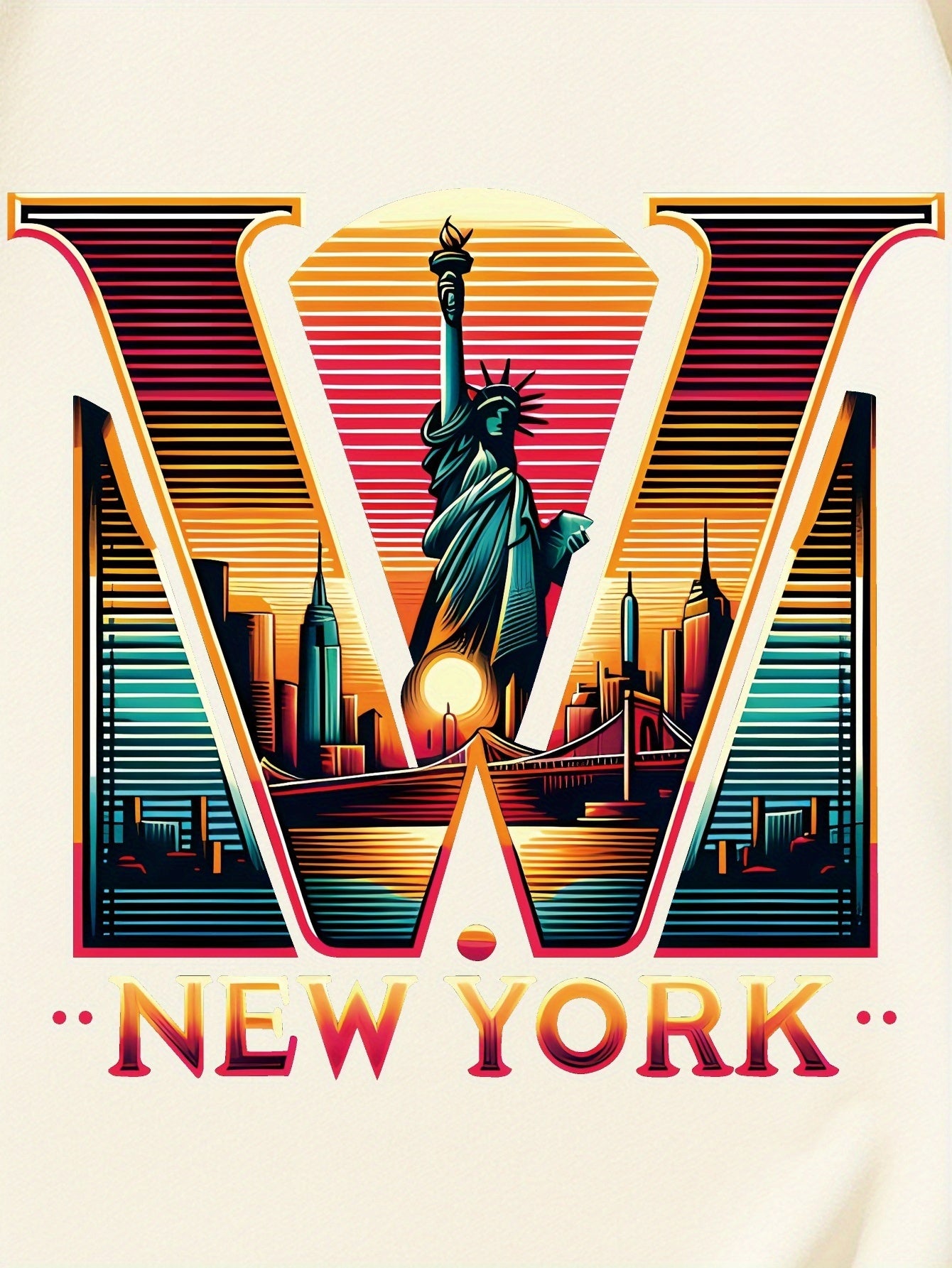 New York Graphic Men's Casual Short Sleeve T-shirt