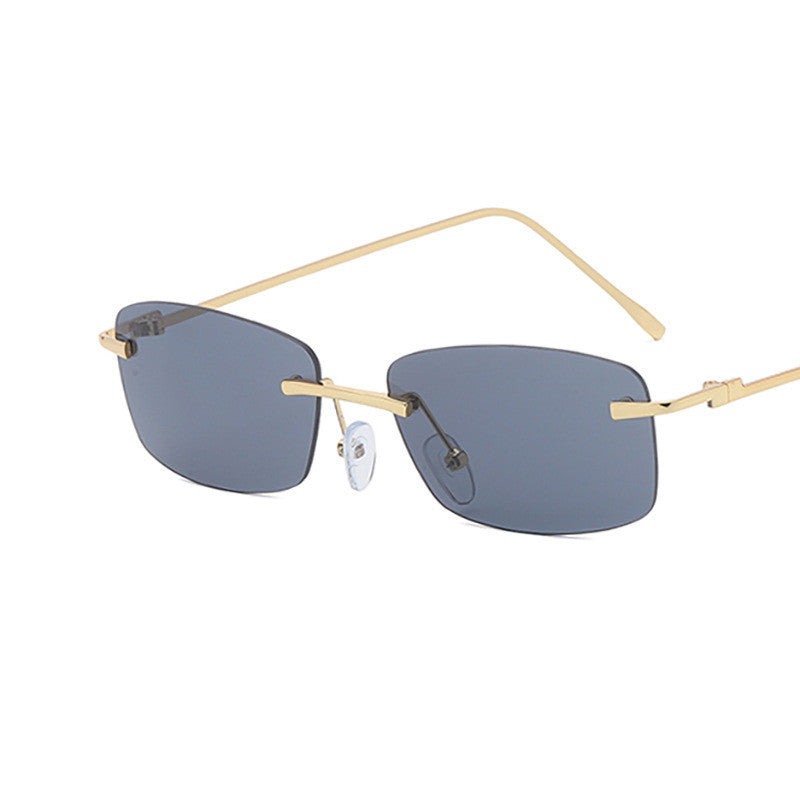 Fashion Rimless Cut-edge Sunglasses Ocean Lens