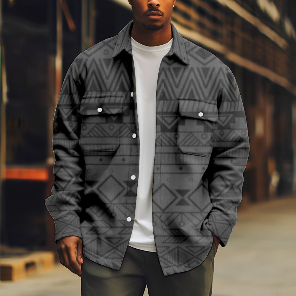 Fashion Individual Casual Printed Men's Jacket