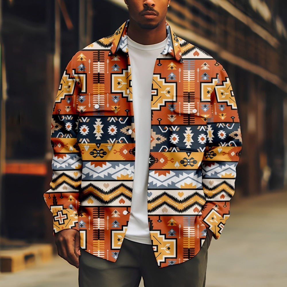 Fashion Individual Casual Printed Men's Jacket