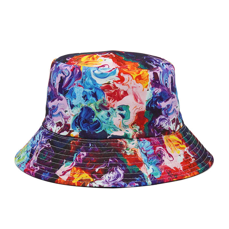 Outdoor Printed Sunshade Double Basin Hat