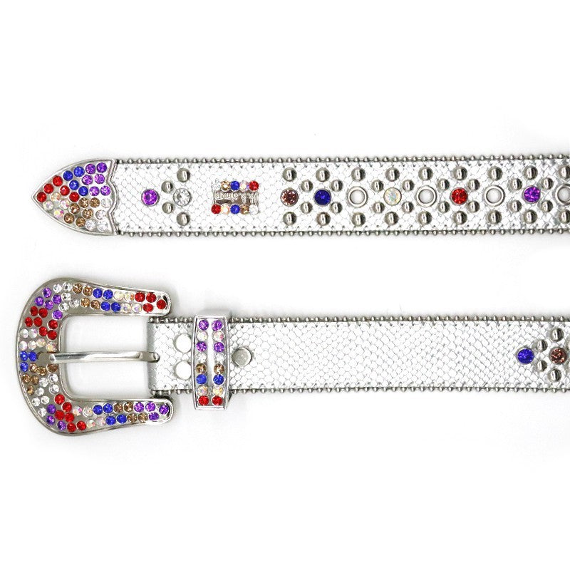 Fashion Men's Rhinestone Snake Belt Handmade