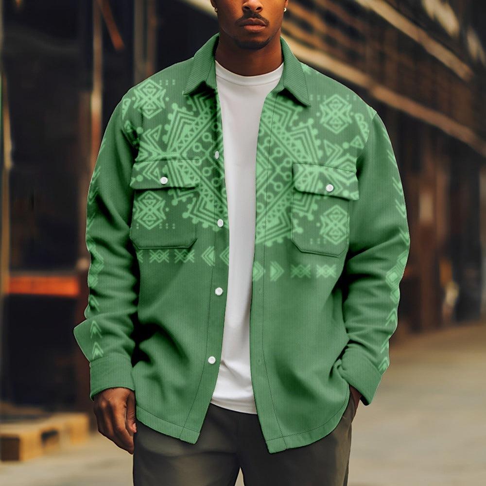 Fashion Individual Casual Printed Men's Jacket