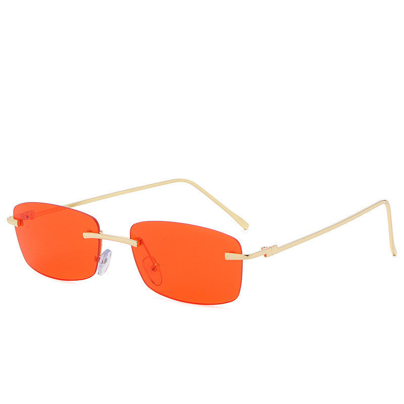 Fashion Rimless Cut-edge Sunglasses Ocean Lens