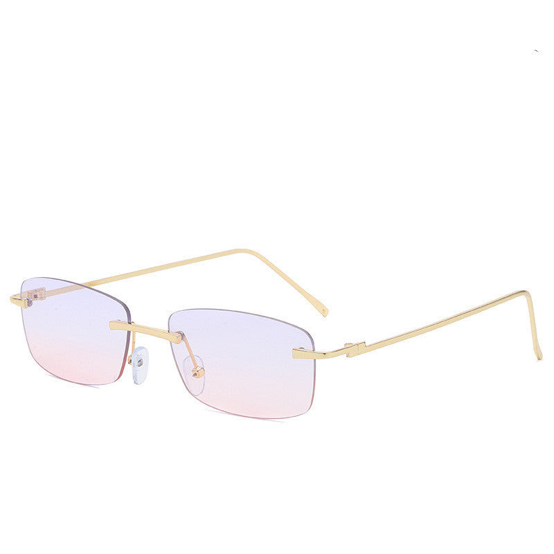 Fashion Rimless Cut-edge Sunglasses Ocean Lens