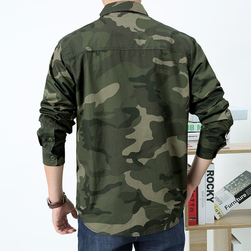 Workwear Loose Outdoor Casual Camouflage Shirt
