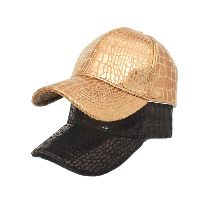 Imitation Crocodile Leather Baseball Cap Fashion & Trend Women