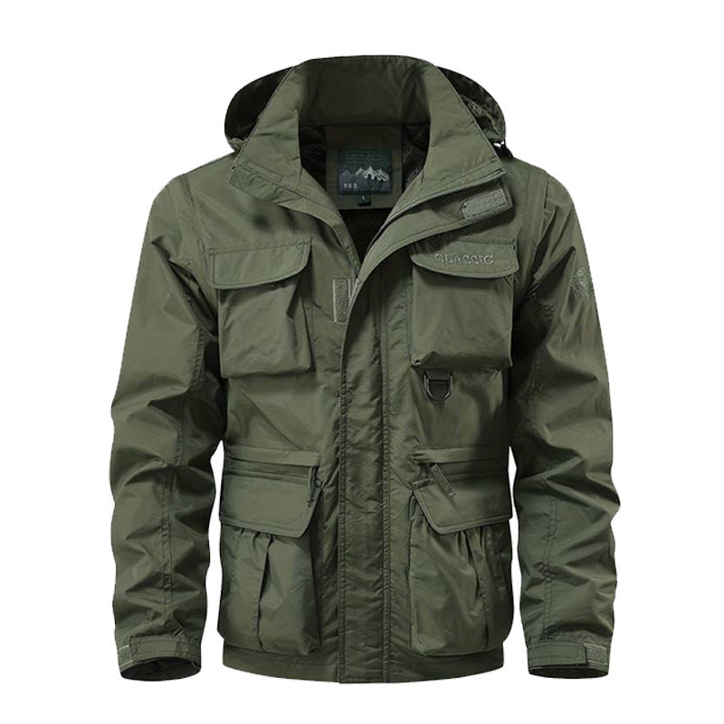 Outdoor Windproof Shell Loose Casual Multi-pocket Workwear Jacket