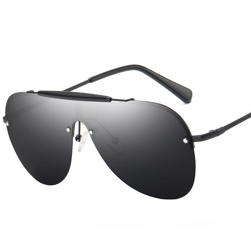 Sunglasses Fashion One-Piece Large Frame Sunglasses Aviator Men's Sunglasses