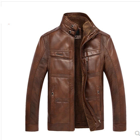 Men's Leather Jackets For Winter Jacket Men And Coats Leather Male Coat For Brand Men's Oblique Zipper Winter