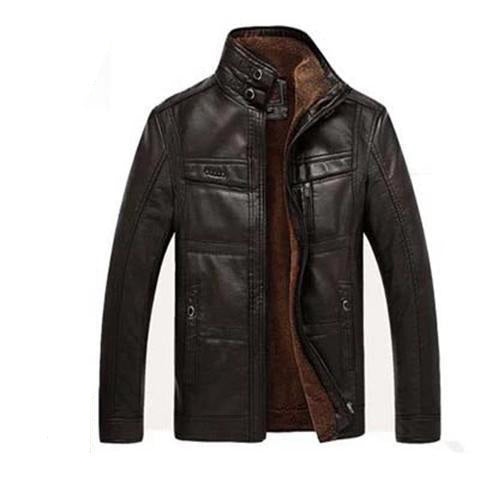 Men's Leather Jackets For Winter Jacket Men And Coats Leather Male Coat For Brand Men's Oblique Zipper Winter