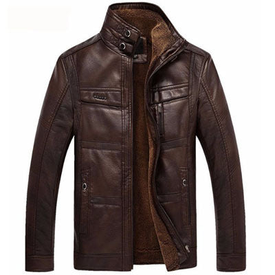 Men's Leather Jackets For Winter Jacket Men And Coats Leather Male Coat For Brand Men's Oblique Zipper Winter
