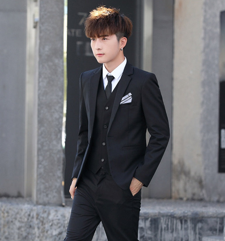 Men'S Three-Piece Self-Cultivation Groomsmen Suits Men'S Suits