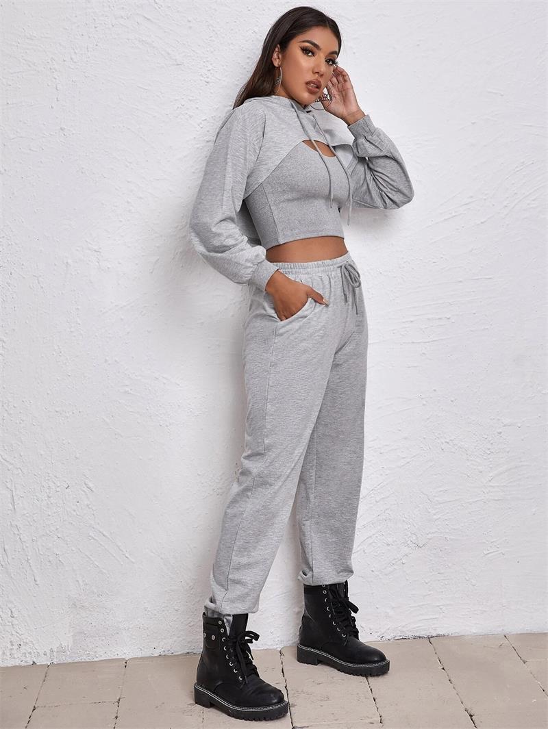 Sports Hooded Sweater Three-piece Street Sports
