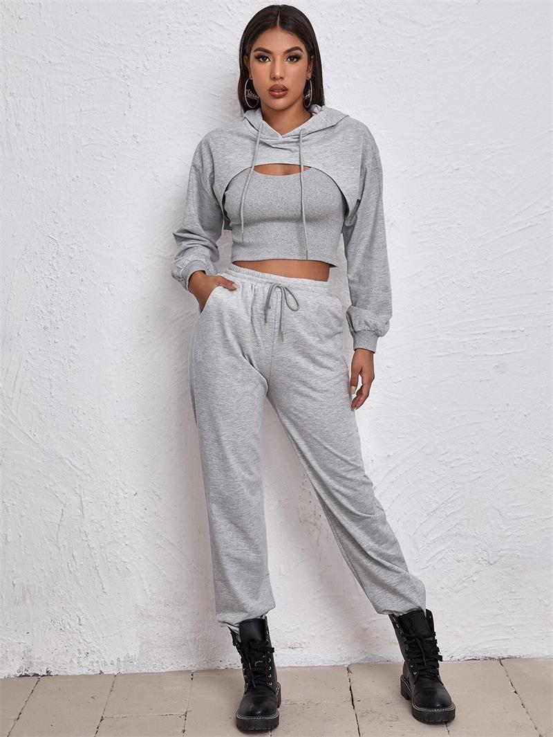 Sports Hooded Sweater Three-piece Street Sports