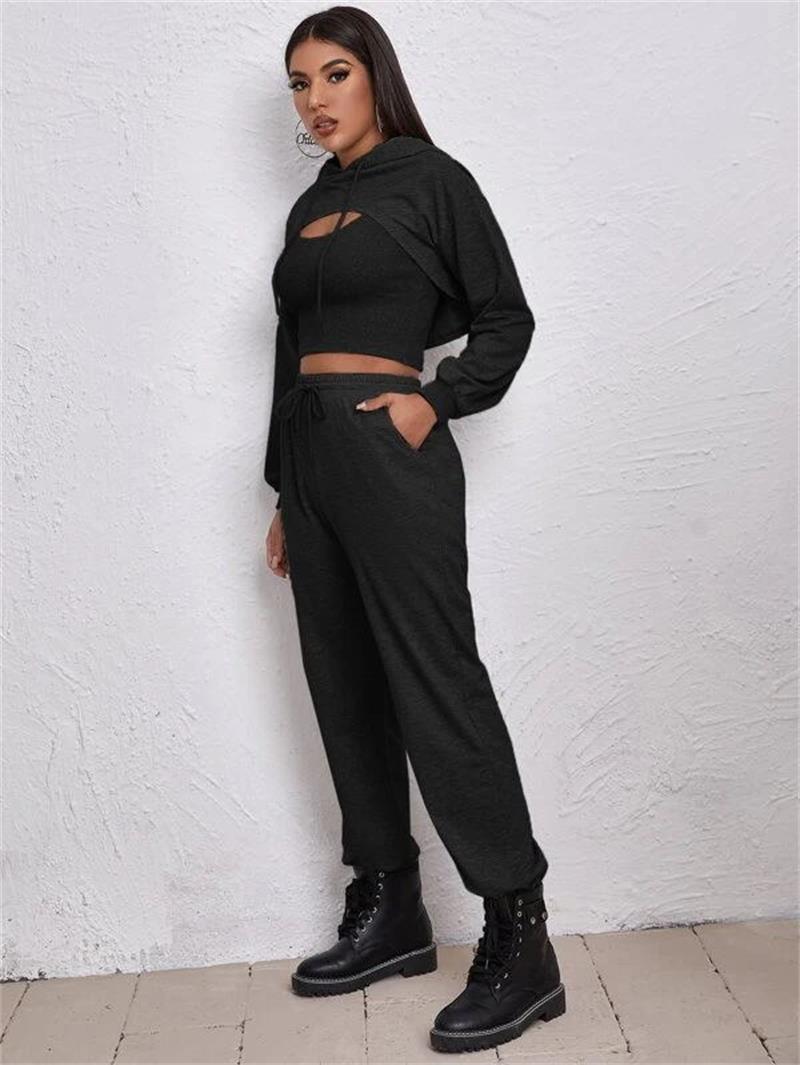 Sports Hooded Sweater Three-piece Street Sports