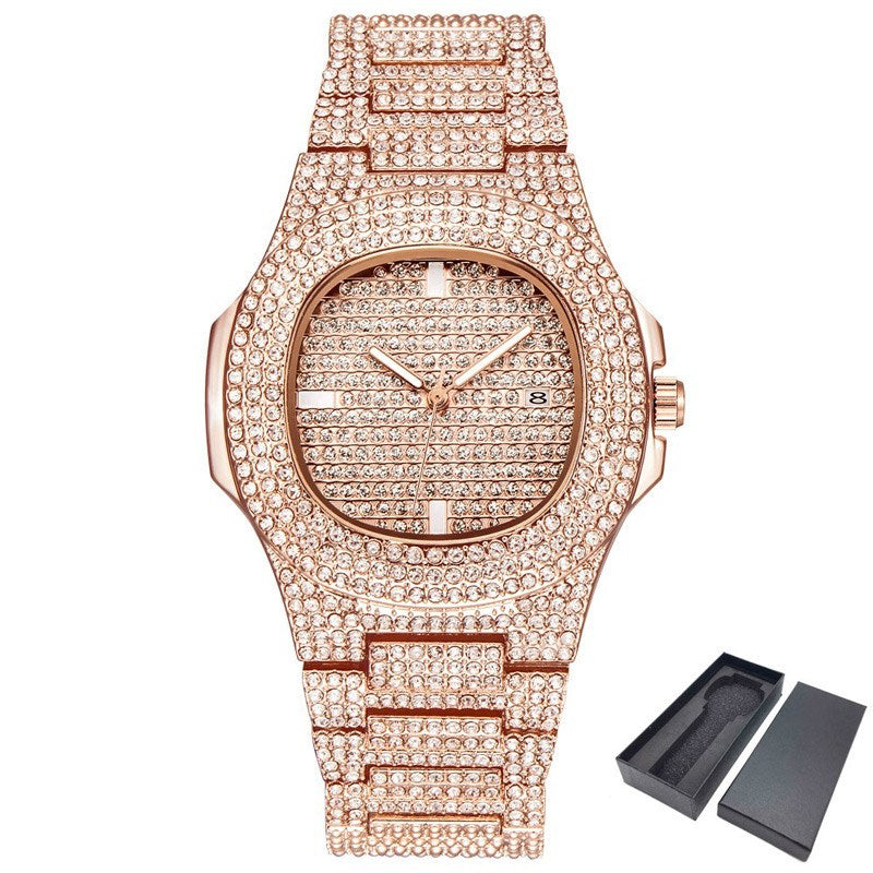 ICE-Out Bling Diamond Luxury Watch Men Gold Hi
