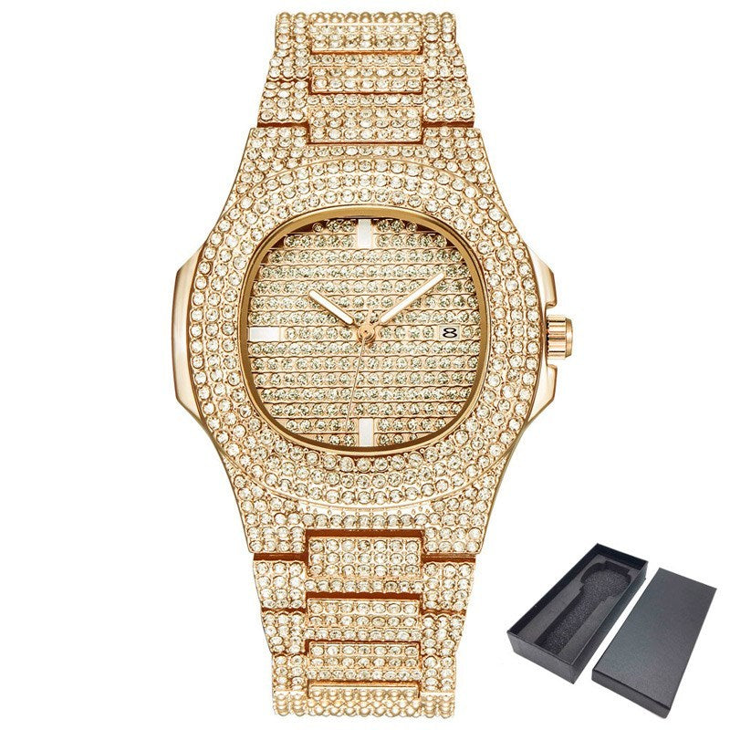 ICE-Out Bling Diamond Luxury Watch Men Gold Hi