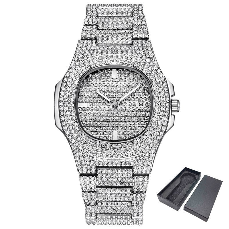 ICE-Out Bling Diamond Luxury Watch Men Gold Hi