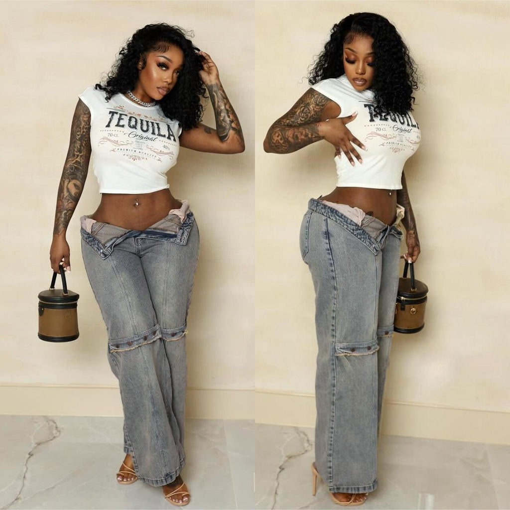 Baggy Wide Leg Jeans Women Vintage Streetwear Washed Denim Pants Grunge Basic Slouchy Trousers