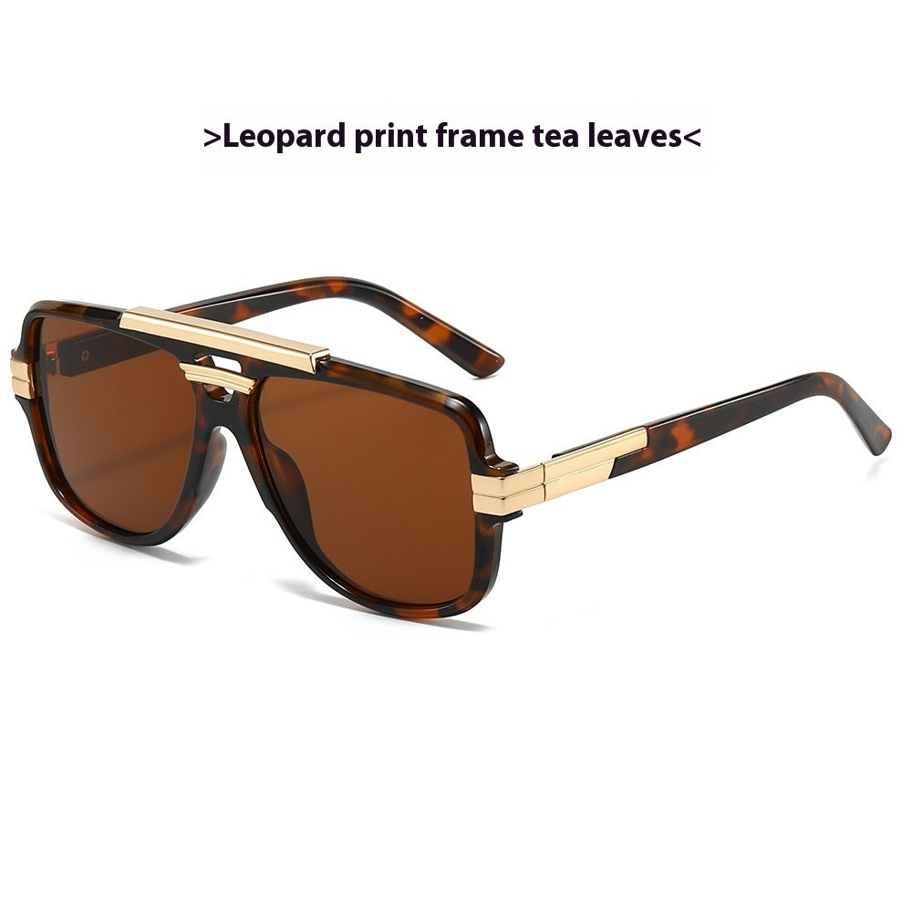 Square Retro Square Sunglasses Fashion Metal Sunglasses