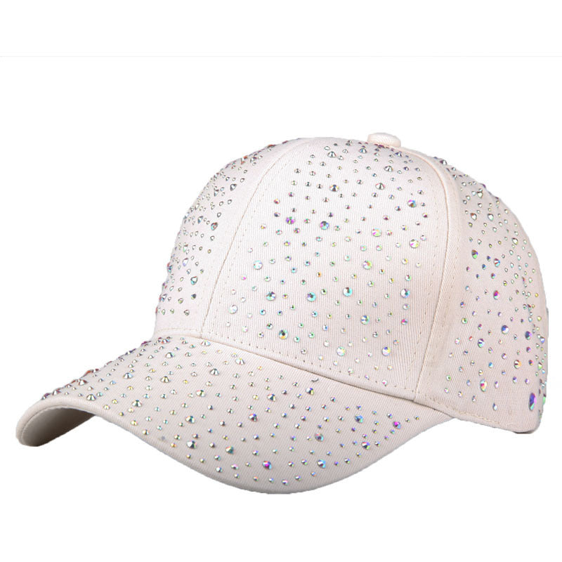 Women's Full Diamond Baseball Cap Outdoor Sun-shade Sun Protection