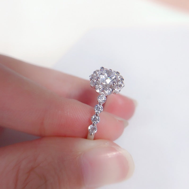 Women's 18K Gold plated Moissanite Ring