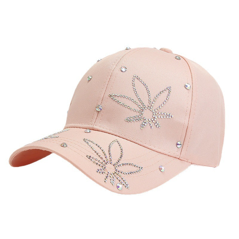 Women's All-match Rhinestone Baseball Cap Makes Your Face Look Smaller