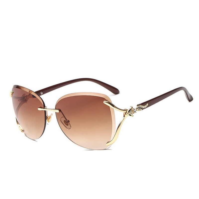 Pink Foxes Rhinestone Oversized Sunglasses