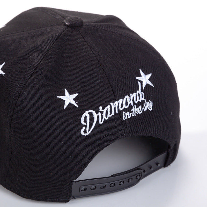 Embroidery Outdoor Sun-shade Sun Protection Flat-brimmed Cap