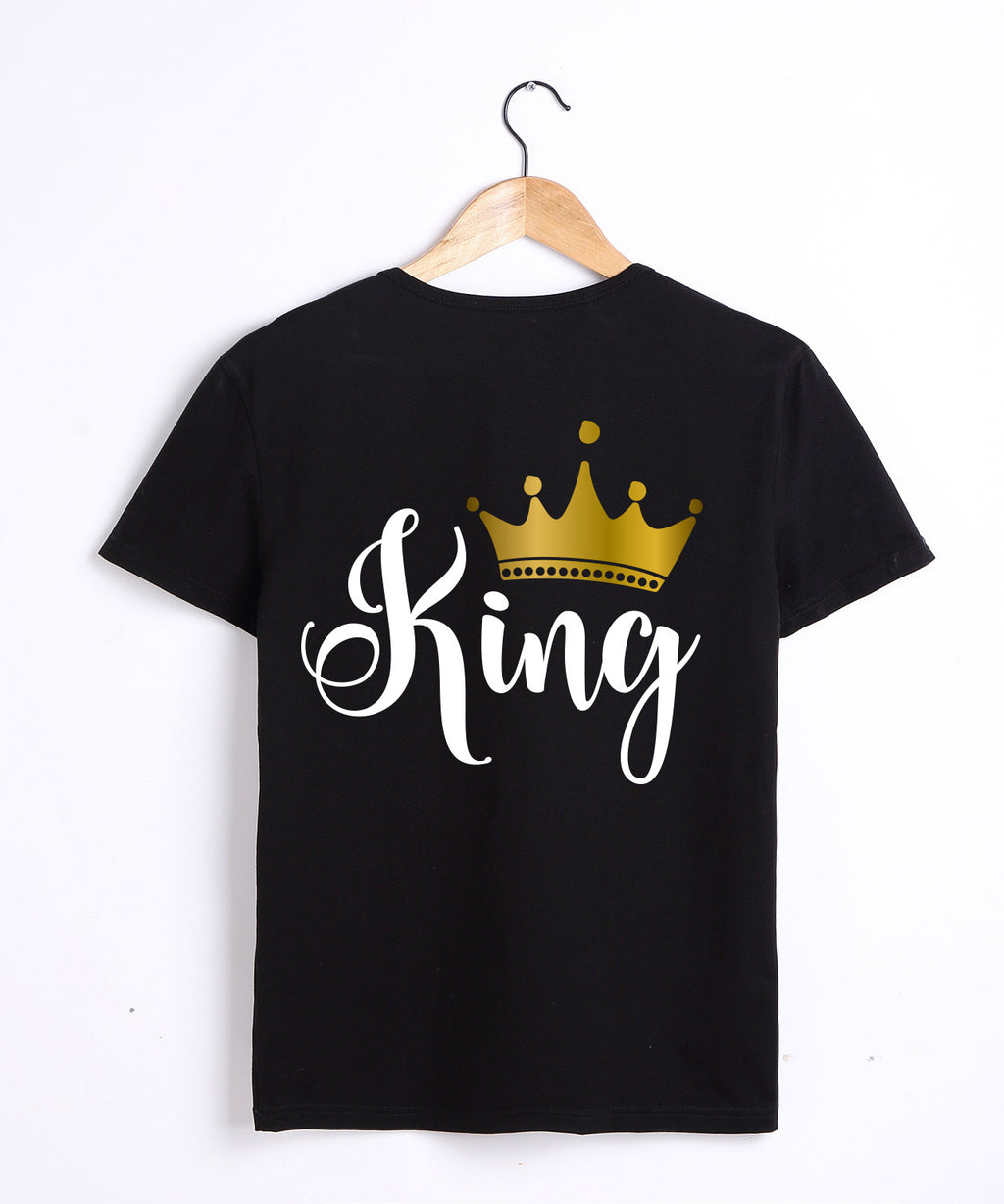 KING QUEEN Couple Men And Women Short Sleeve