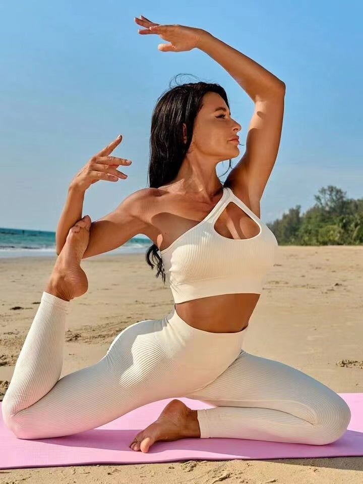 Thread Seamless Yoga Clothes Bra Set Women