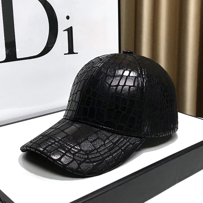 Imitation Crocodile Leather Baseball Cap Fashion & Trend Women