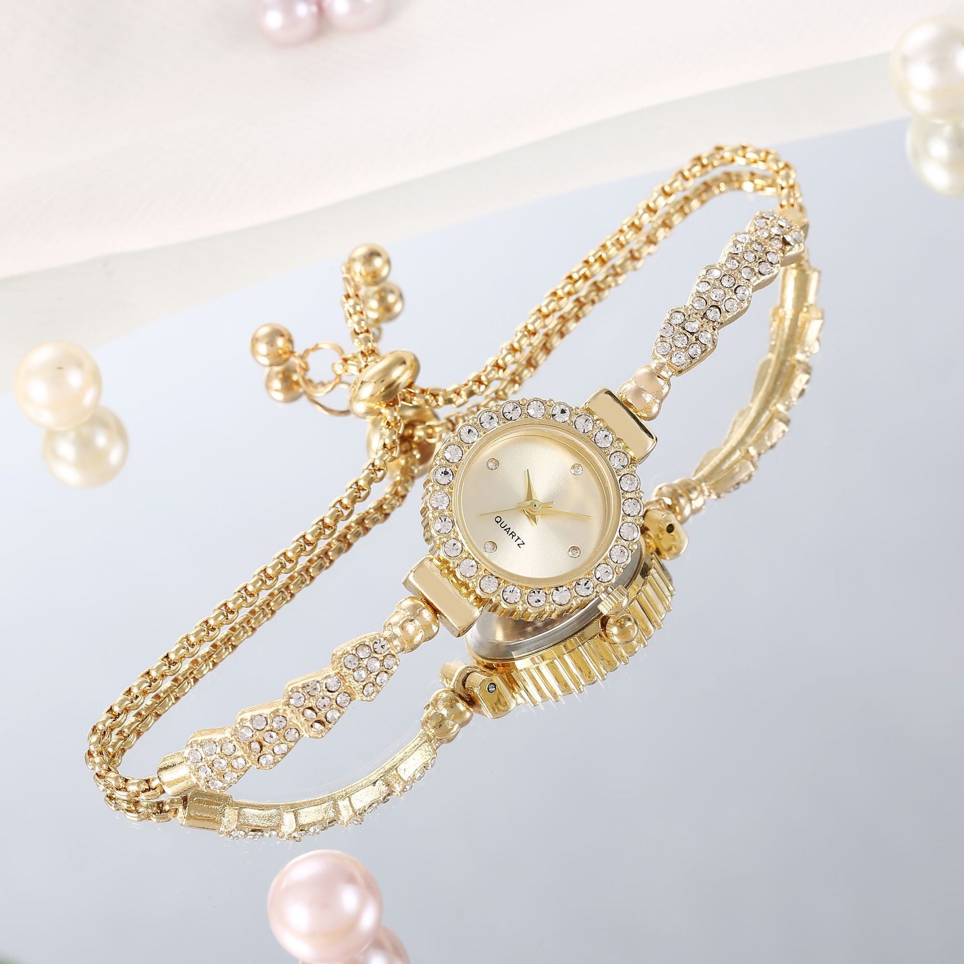 Luxury Women's Watch Gold Fine Strap For Bracelet Relojes Jewelry