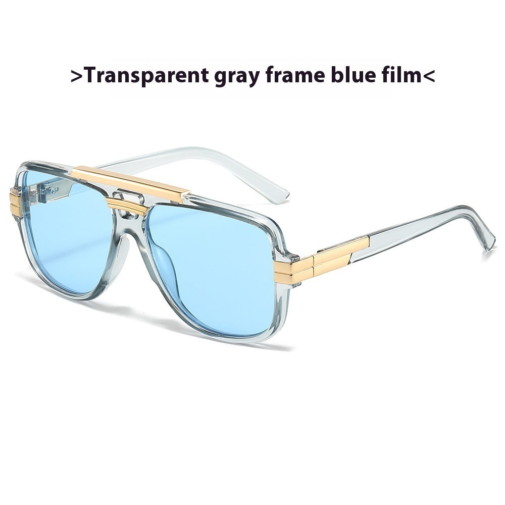 Square Retro Square Sunglasses Fashion Metal Sunglasses