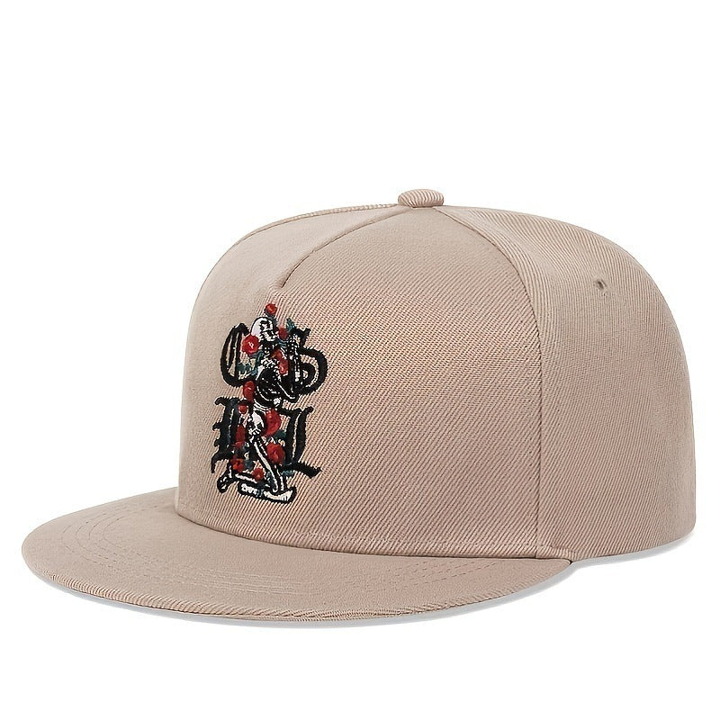Rose Pure Cotton Embroidery Cap Male