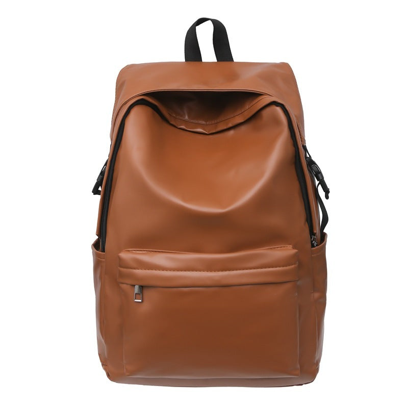 Travel Out Large Capacity PU Leather Men's Backpack