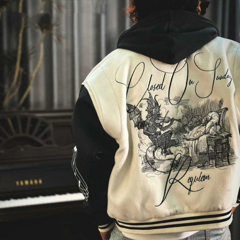 Jacket Baseball Uniform Jacket Men's And Women's Embroidered Casual