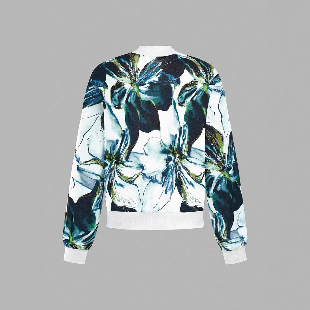 Printed Jacket Women Zipper All-matching Jacket Tops Women